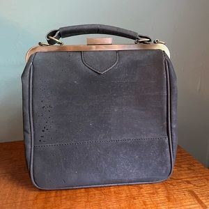 LaFlore Bebebark Convertible cork handbag purse black